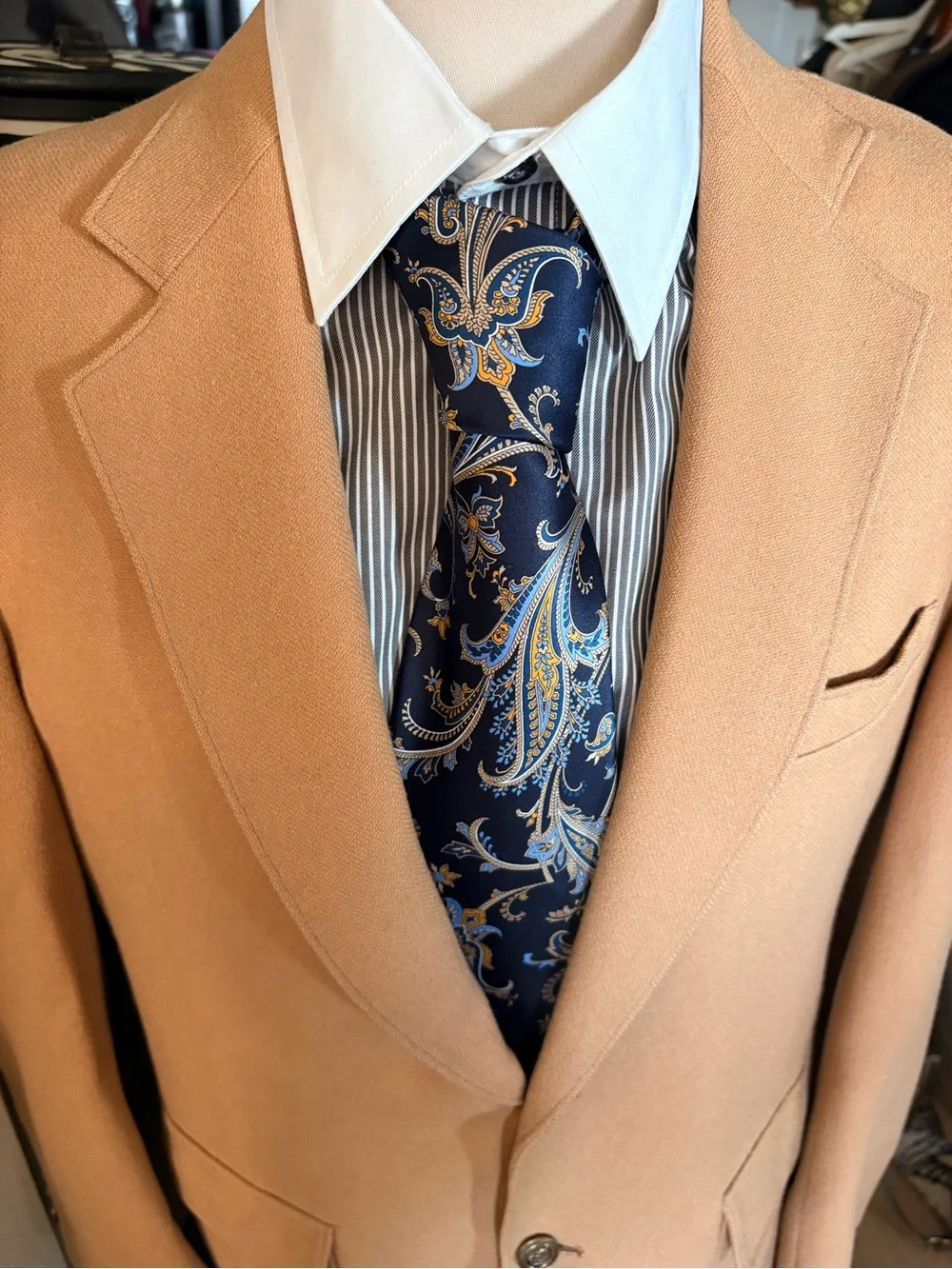 The wool connection tailored camel